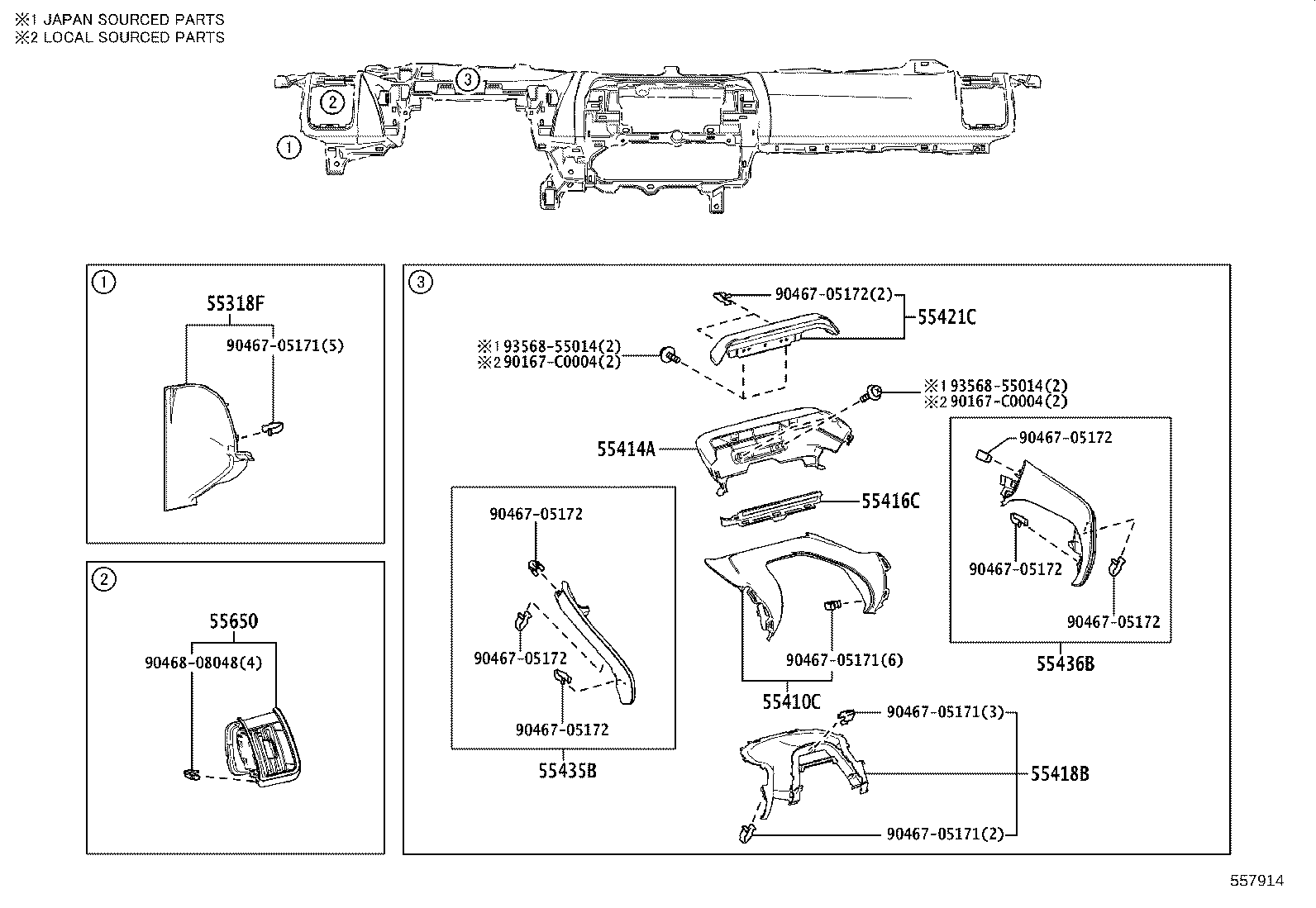 55405-0R100 PANEL SUB-ASSY, INSTRUMENT CLUSTER FINISH, CENTER product image