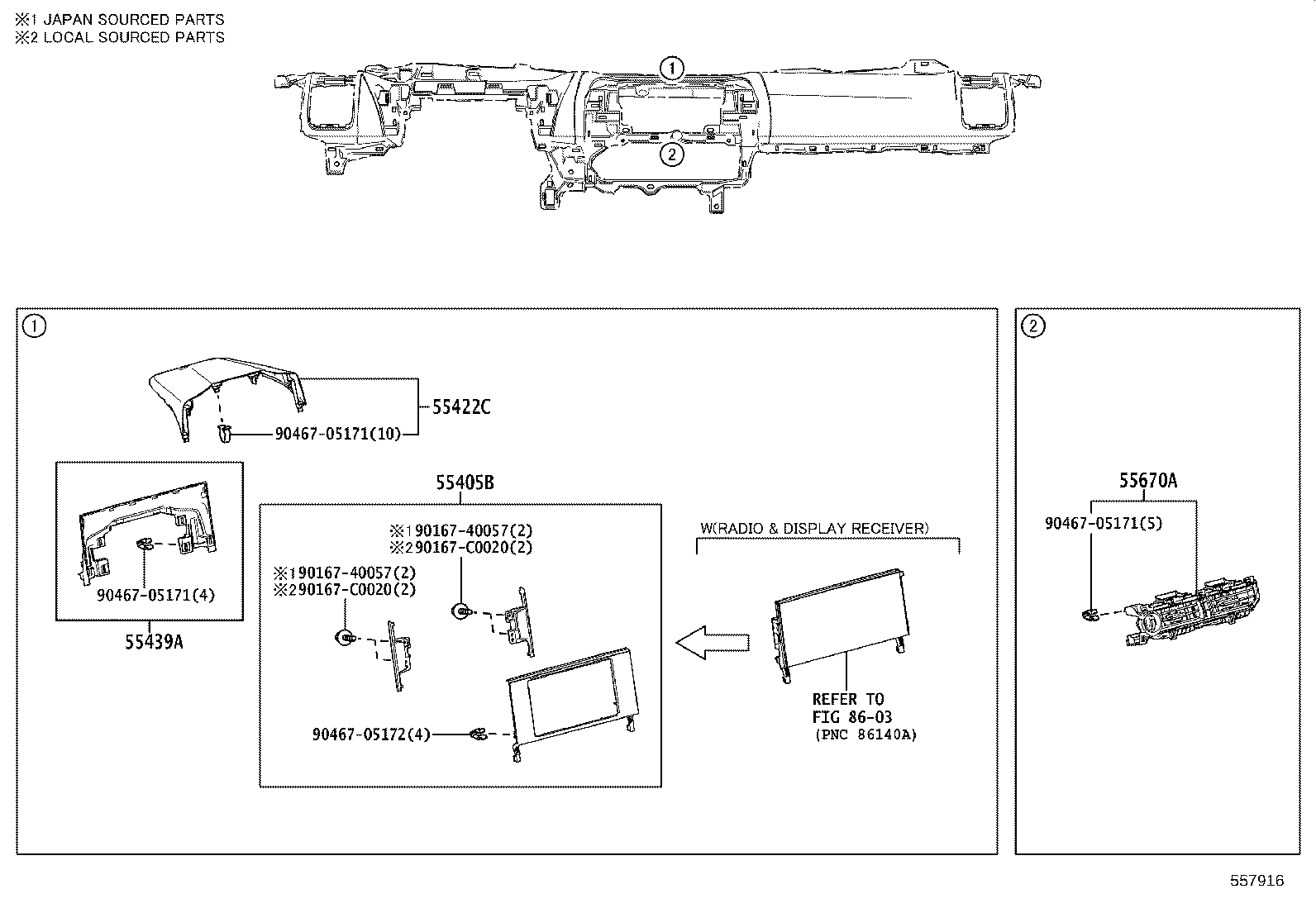 55405-0R100 PANEL SUB-ASSY, INSTRUMENT CLUSTER FINISH, CENTER product image