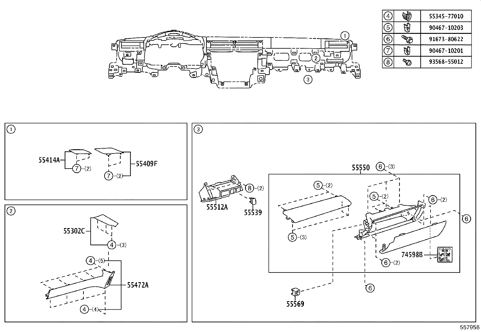 55330-77020 REINFORCEMENT ASSY, INSTRUMENT PANEL product image
