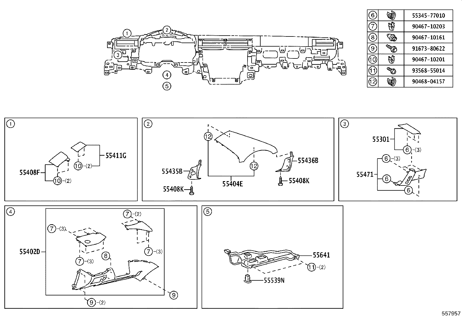 55330-77020 REINFORCEMENT ASSY, INSTRUMENT PANEL product image