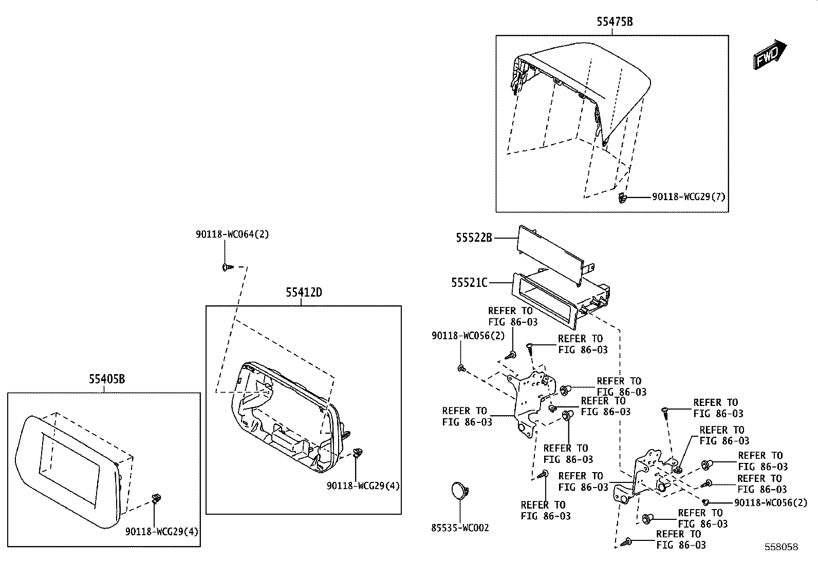 55405-WC016 PANEL SUB-ASSY, INSTRUMENT CLUSTER FINISH, CENTER product image