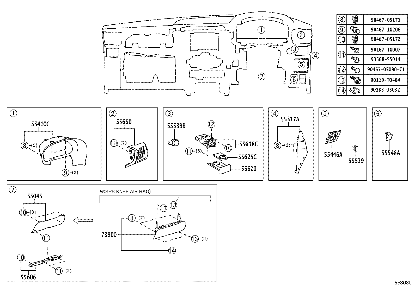 55470-KK100 GARNISH ASSY, INSTRUMENT CLUSTER FINISH PANEL product image