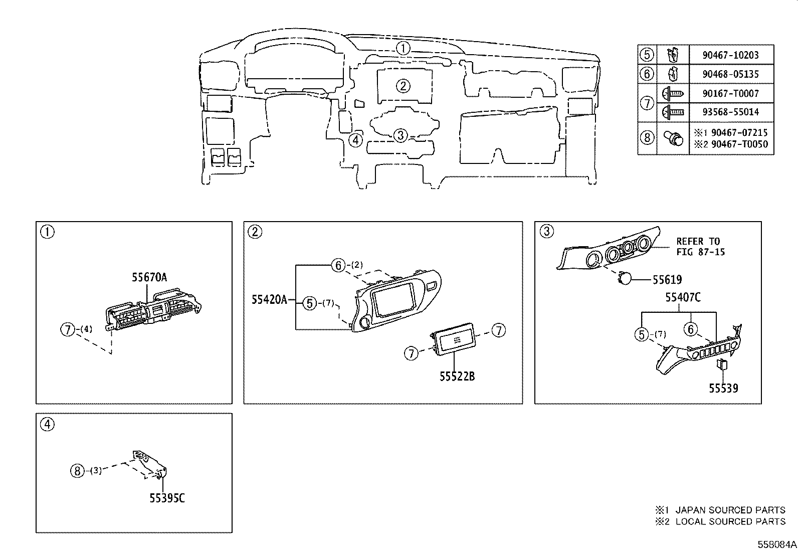 55650-YP120 REGISTER ASSY, INSTRUMENT PANEL, NO.1 product image