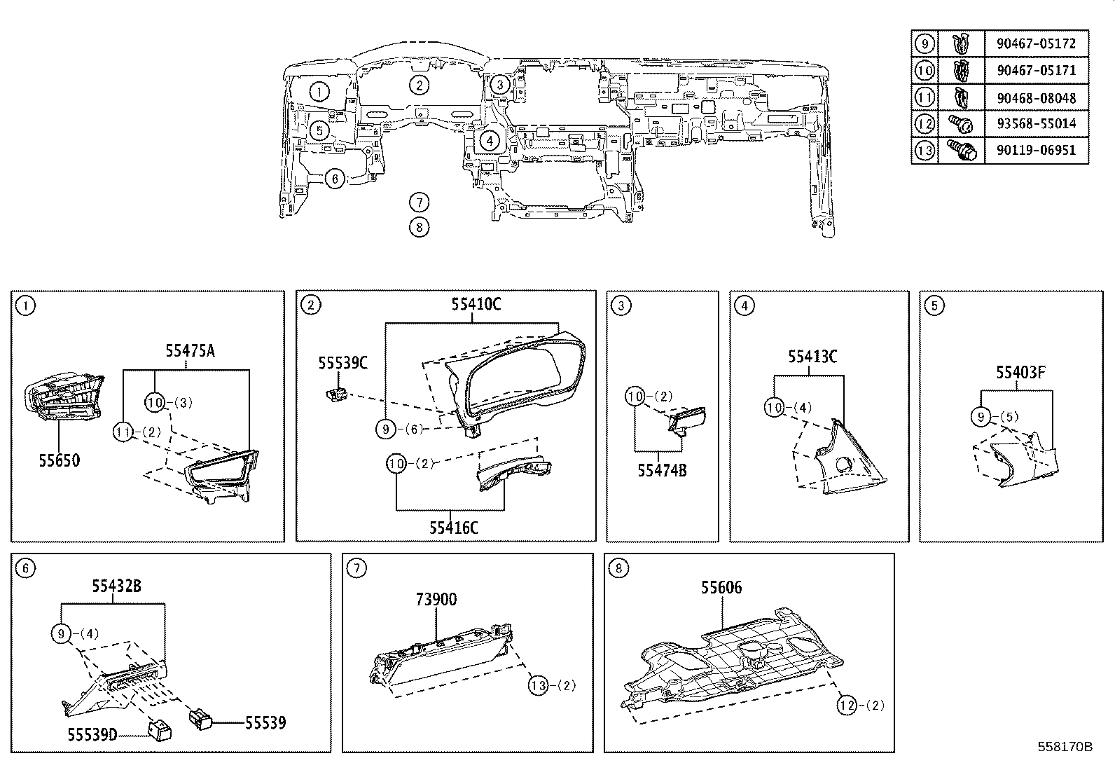 55405-12F00 PANEL SUB-ASSY, INSTRUMENT CLUSTER FINISH, CENTER product image
