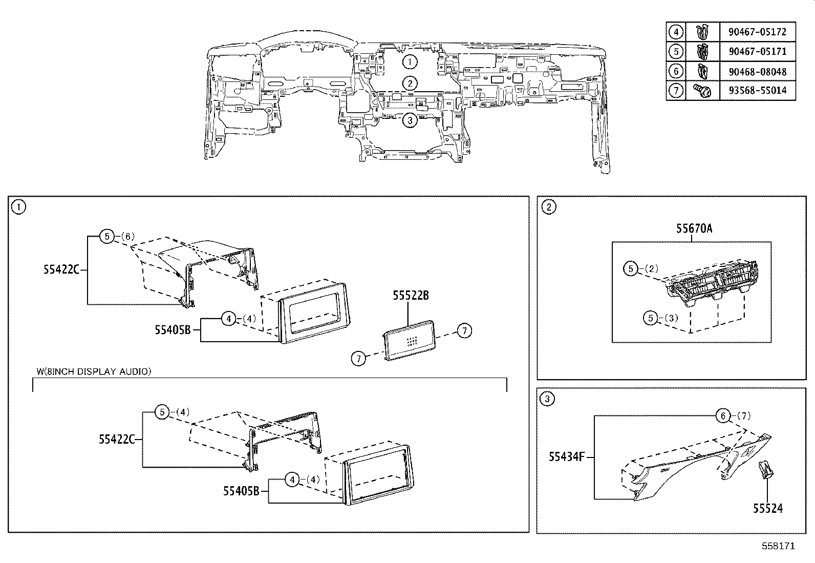 55405-12F00 PANEL SUB-ASSY, INSTRUMENT CLUSTER FINISH, CENTER product image