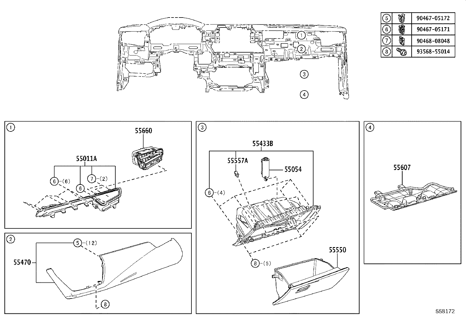 55405-12F00 PANEL SUB-ASSY, INSTRUMENT CLUSTER FINISH, CENTER product image