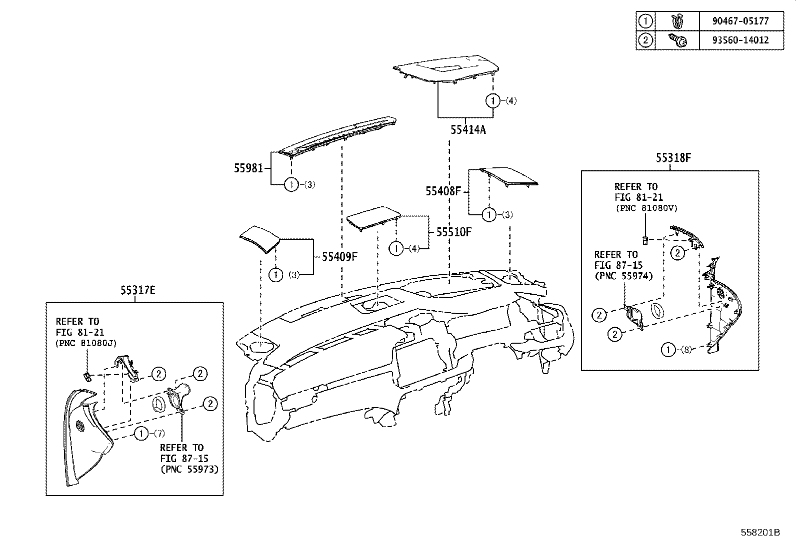 55307-48210 BRACE SUB-ASSY, INSTRUMENT PANEL, NO.2 product image