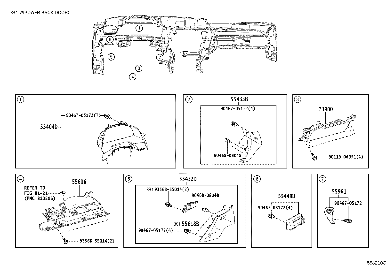 55307-46050 BRACE SUB-ASSY, INSTRUMENT PANEL, NO.2 product image