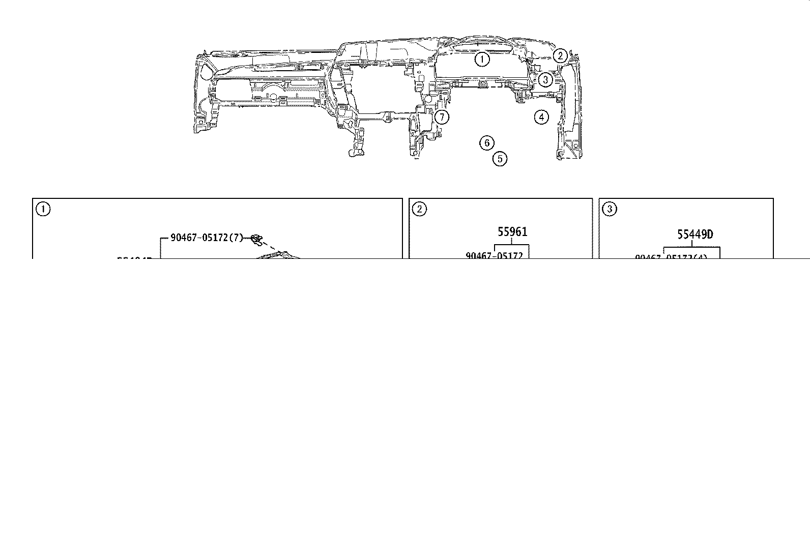 55981-46030 GARNISH, DEFROSTER NOZZLE, NO.1 product image