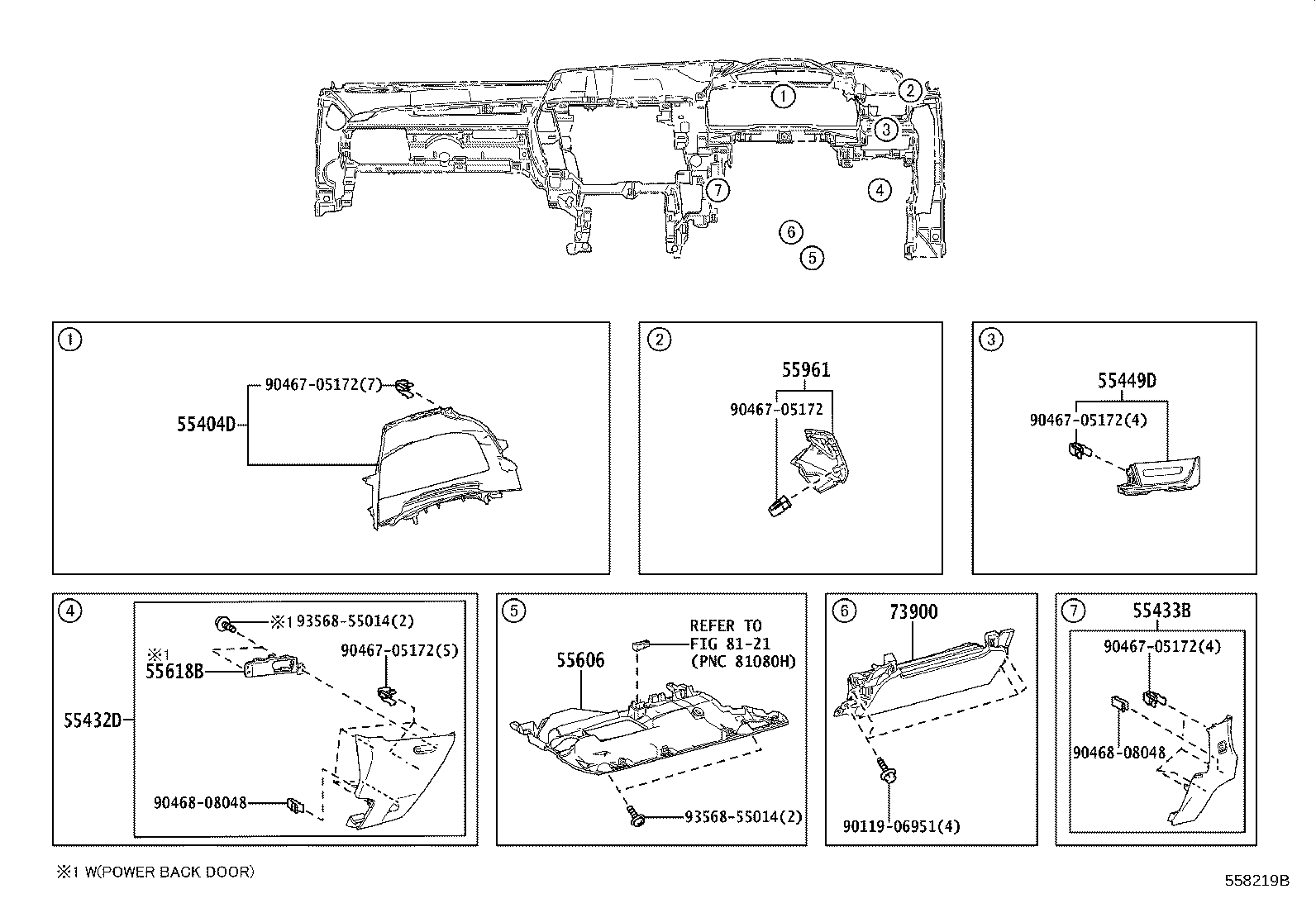 55307-46050 BRACE SUB-ASSY, INSTRUMENT PANEL, NO.2 product image