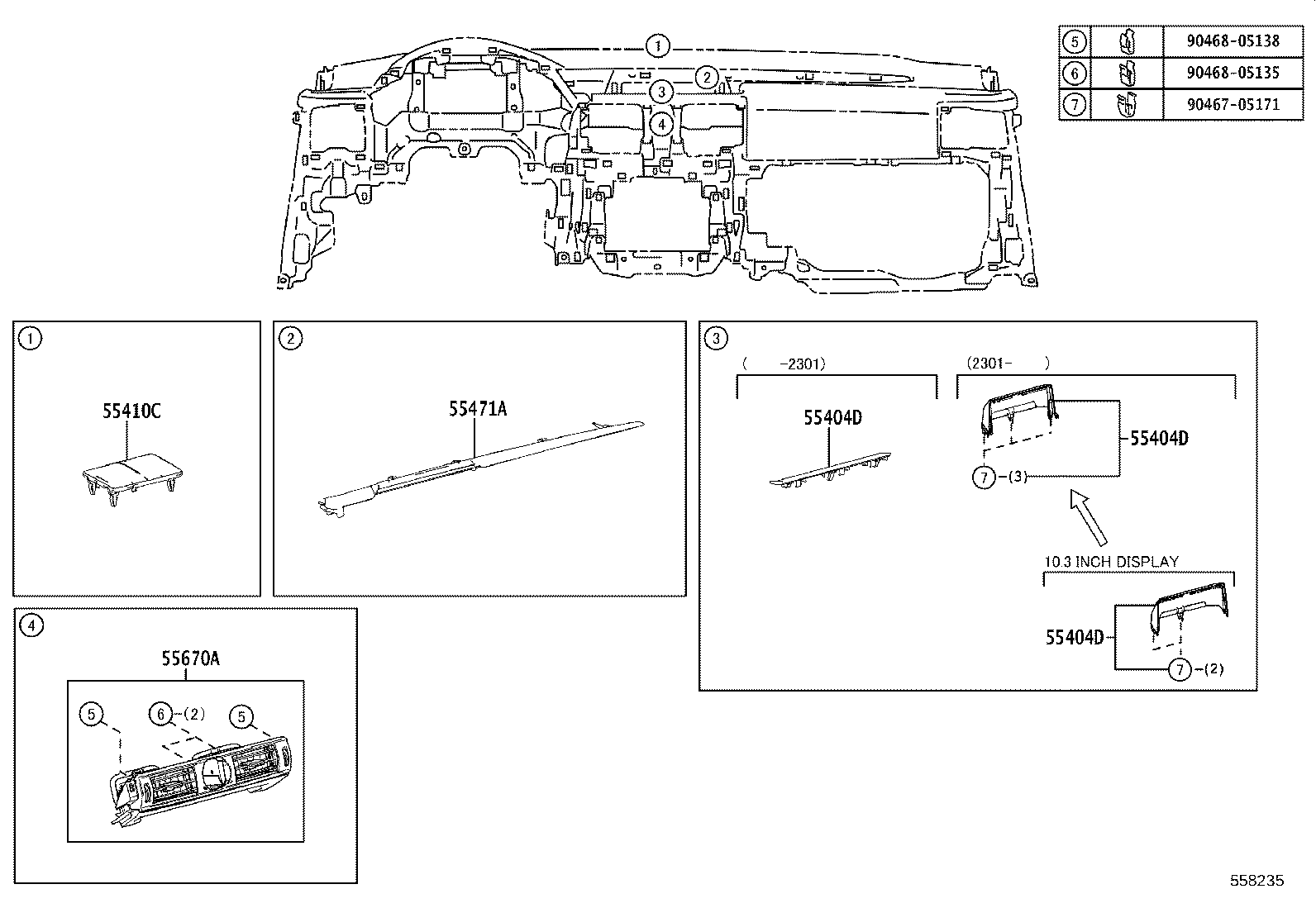 55403-24080-C1 HOOD SUB-ASSY, METER product image