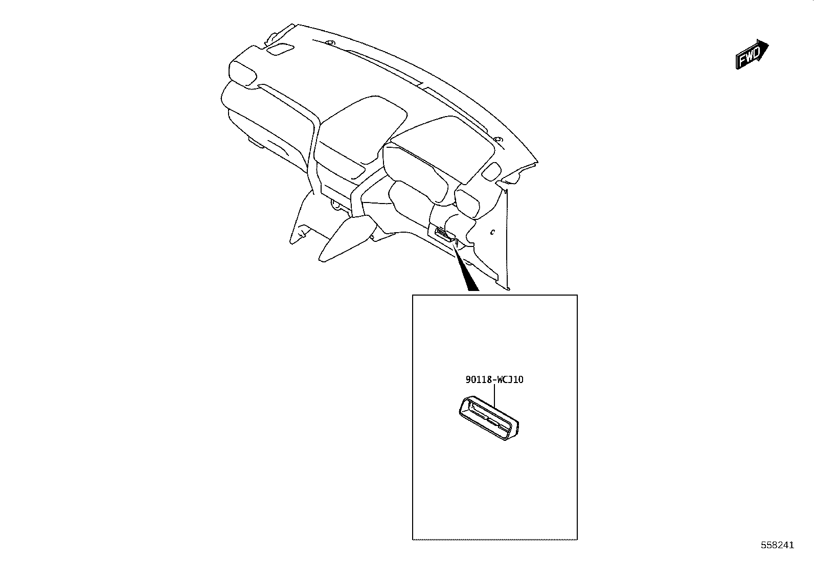 55302-WC013 PANEL SUB-ASSY, INSTRUMENT, UPPER product image