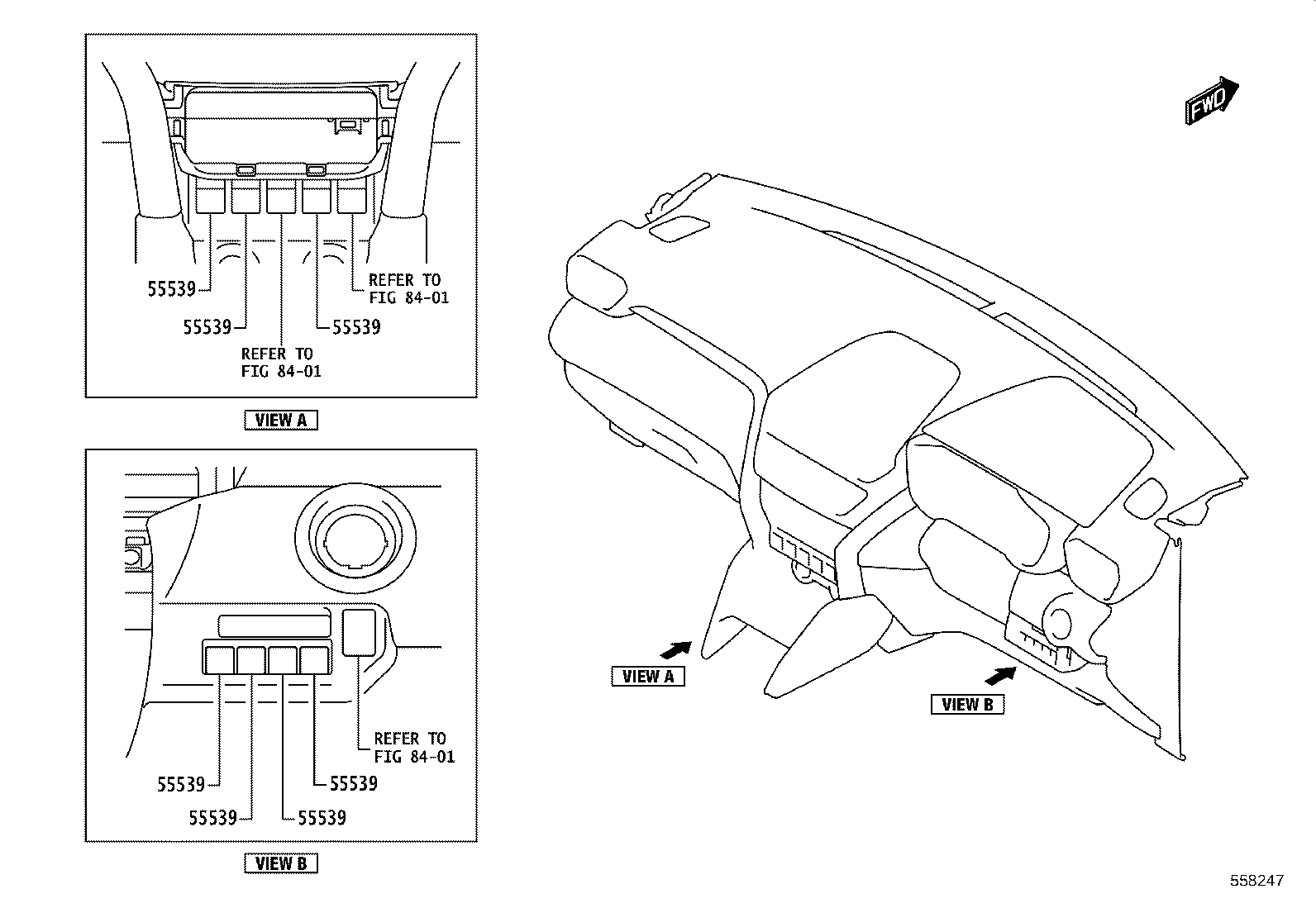 55302-WC013 PANEL SUB-ASSY, INSTRUMENT, UPPER product image