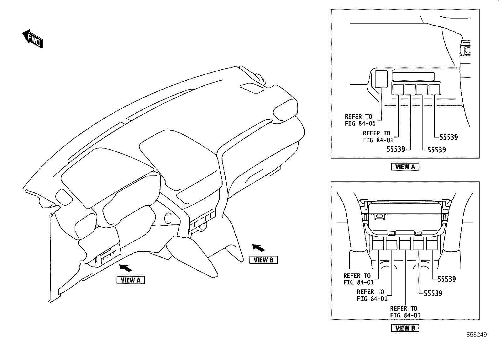 55302-WC013 PANEL SUB-ASSY, INSTRUMENT, UPPER product image