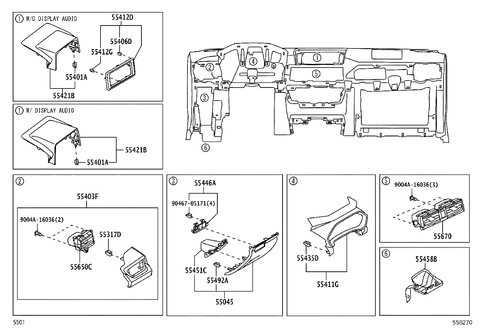 55453-BZ260 PAD, INSTRUMENT PANEL SAFETY, NO.1 product image