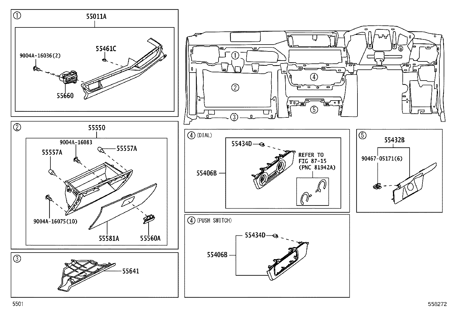 55453-BZ260 PAD, INSTRUMENT PANEL SAFETY, NO.1 product image