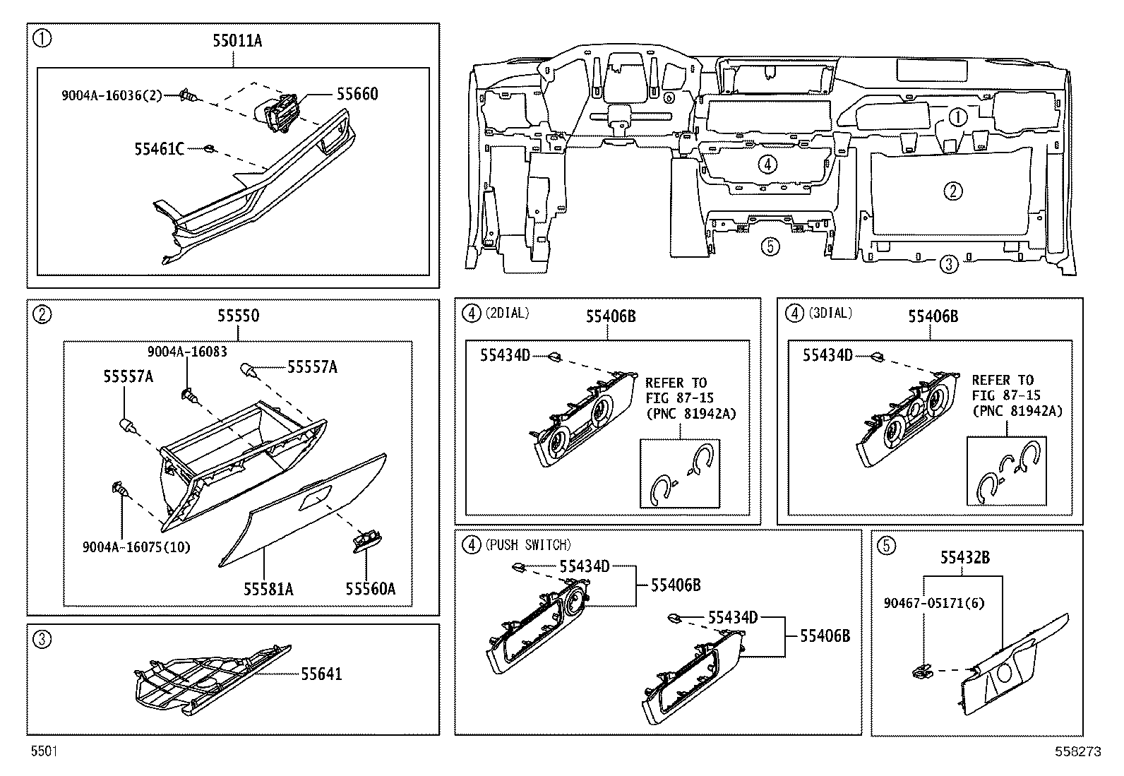 55453-BZ260 PAD, INSTRUMENT PANEL SAFETY, NO.1 product image