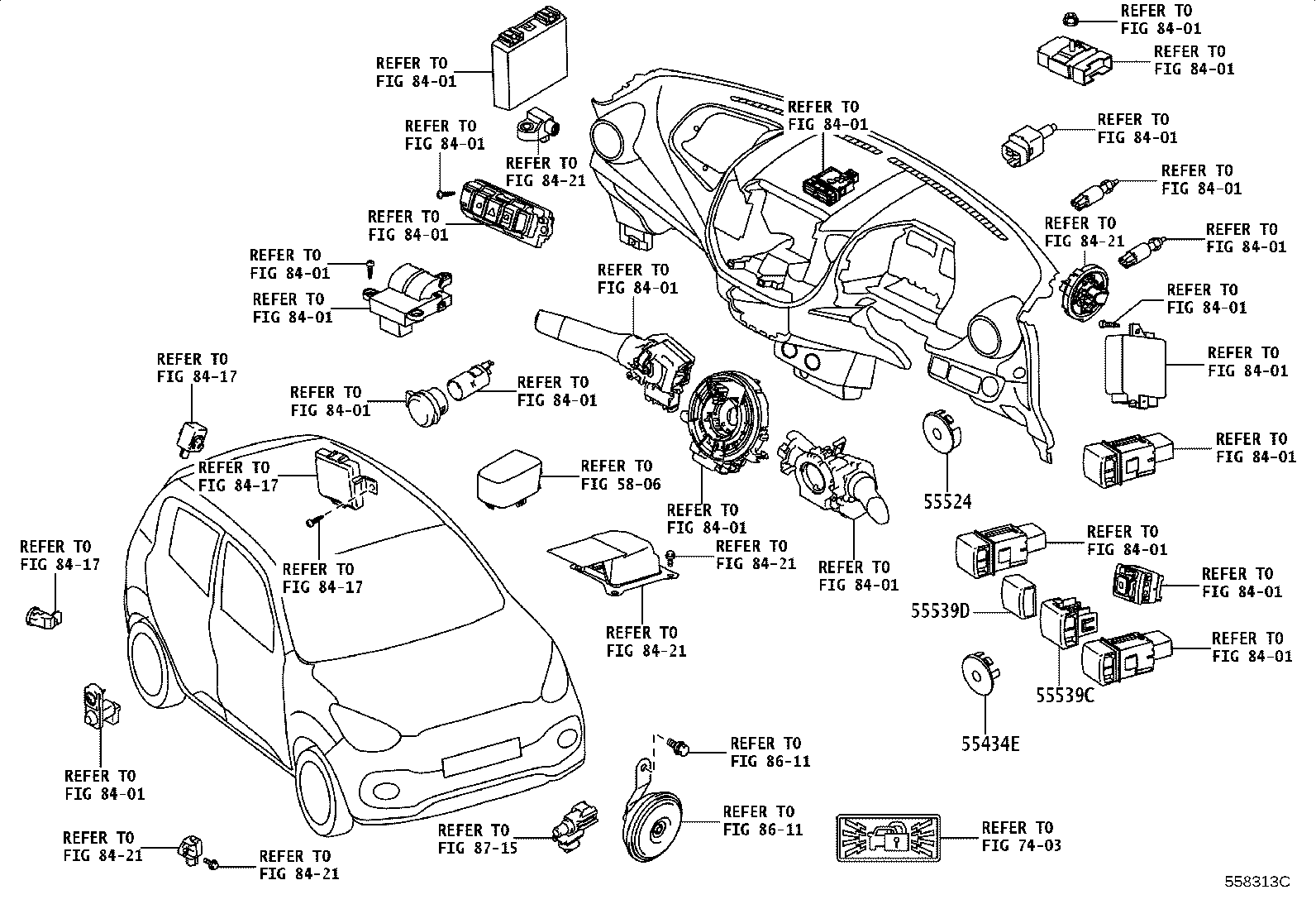 55405-WC024 PANEL SUB-ASSY, INSTRUMENT CLUSTER FINISH, CENTER product image