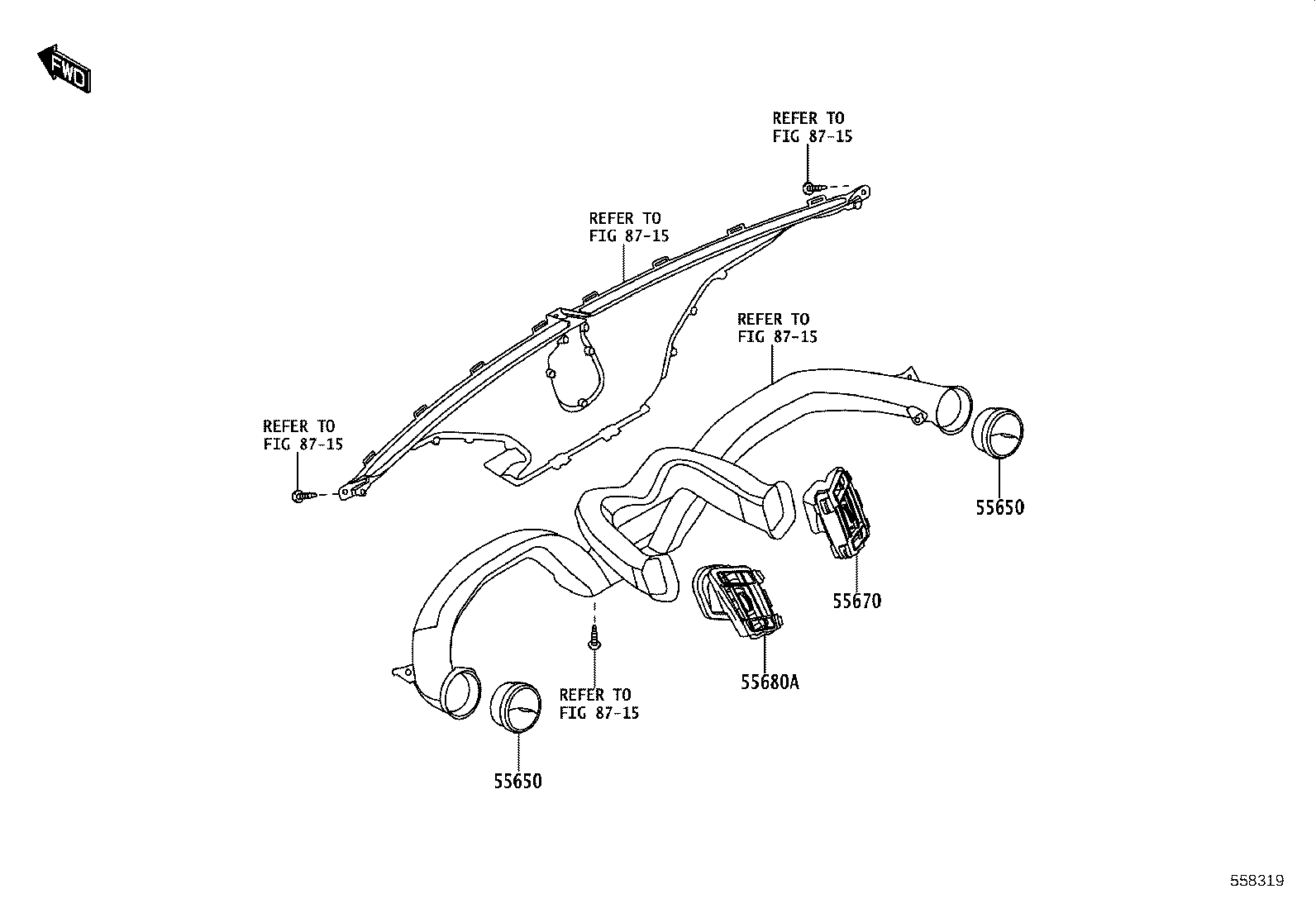 55405-WC024 PANEL SUB-ASSY, INSTRUMENT CLUSTER FINISH, CENTER product image