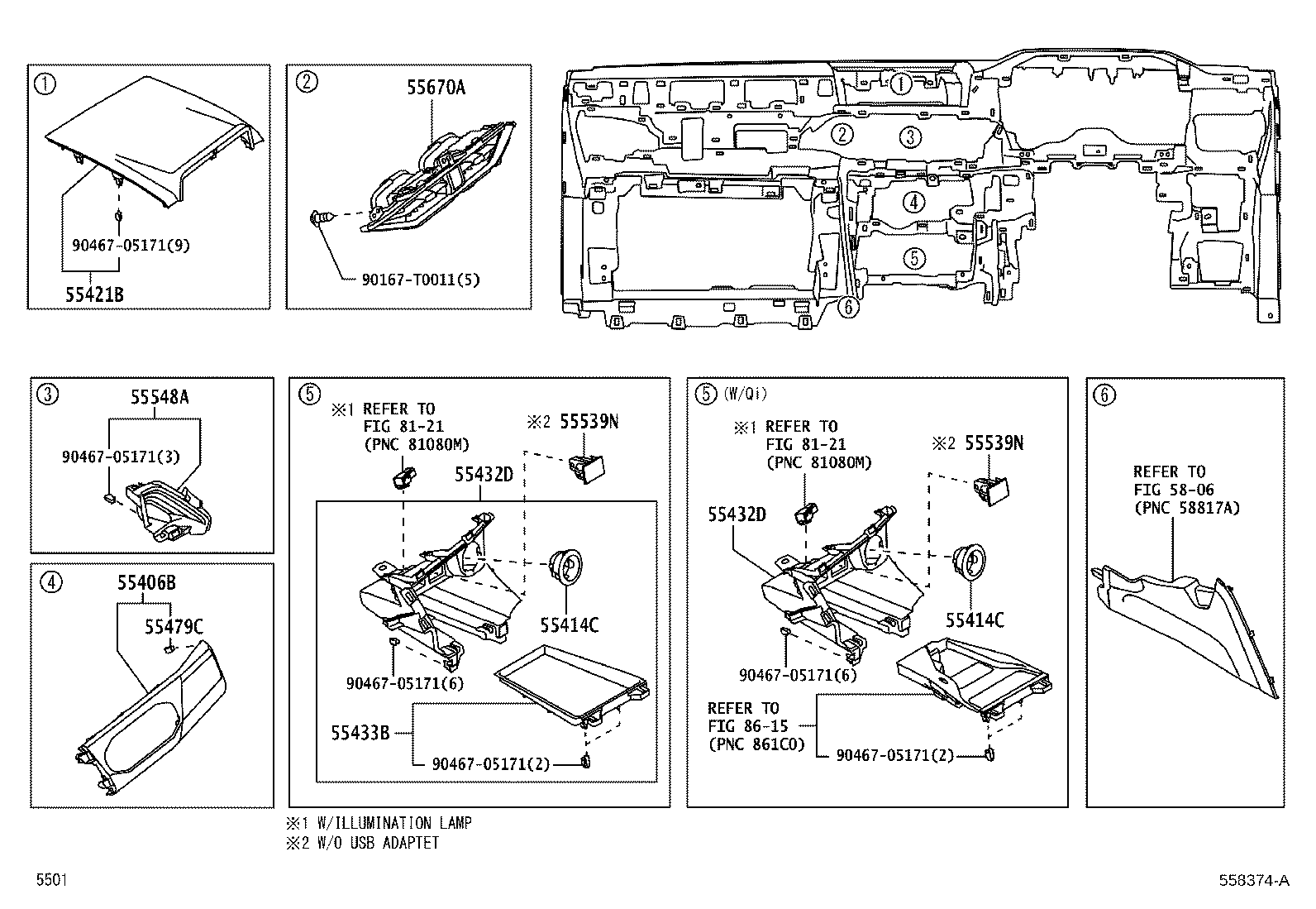 55433-BZ080-C0 PANEL, INSTRUMENT PANEL FINISH, LOWER NO.2 product image