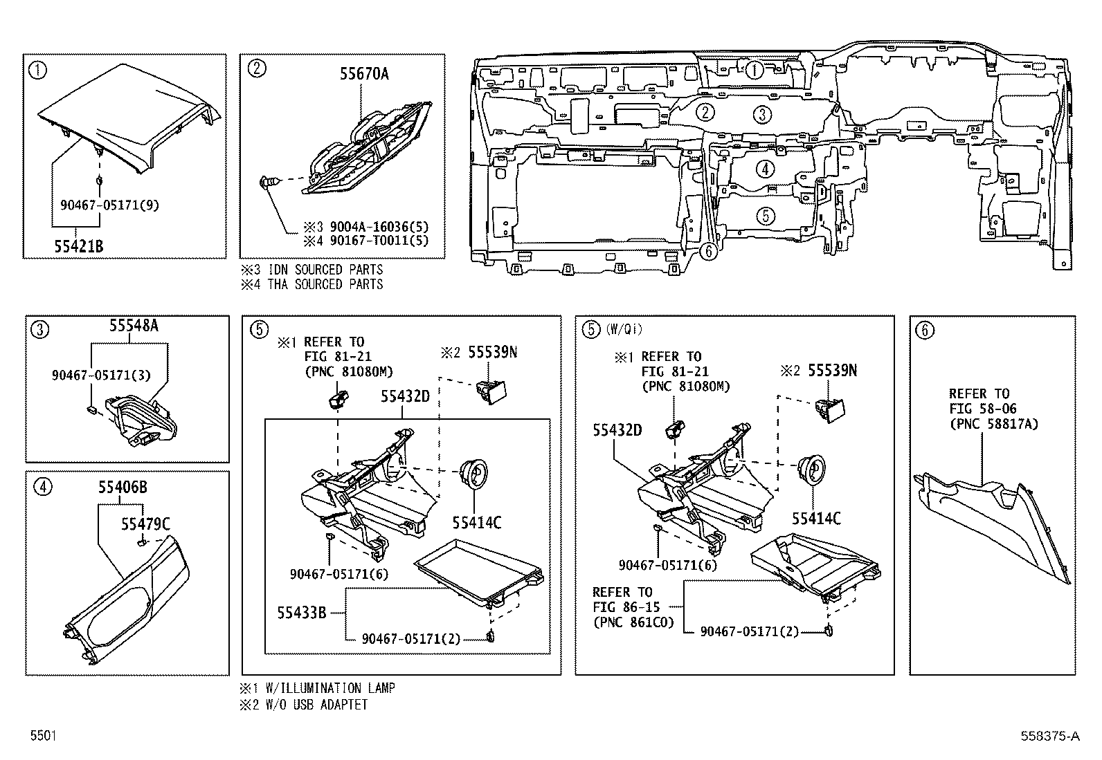 55433-BZ080-C0 PANEL, INSTRUMENT PANEL FINISH, LOWER NO.2 product image