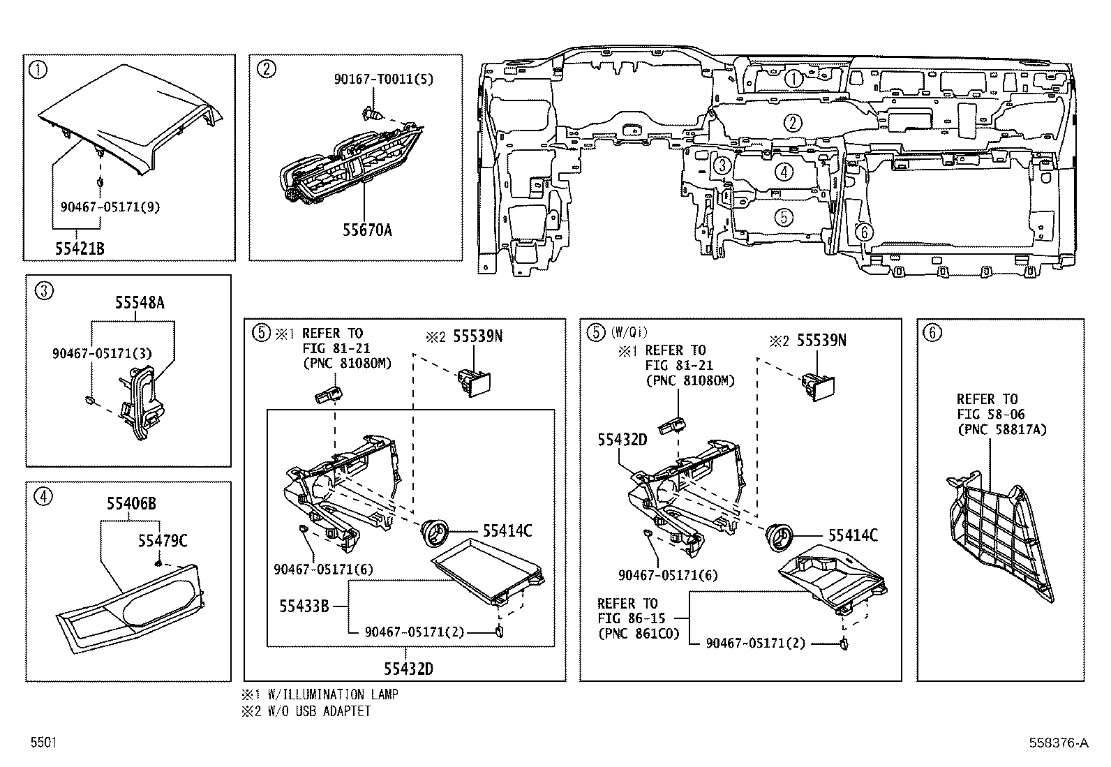 55433-BZ080-C0 PANEL, INSTRUMENT PANEL FINISH, LOWER NO.2 product image