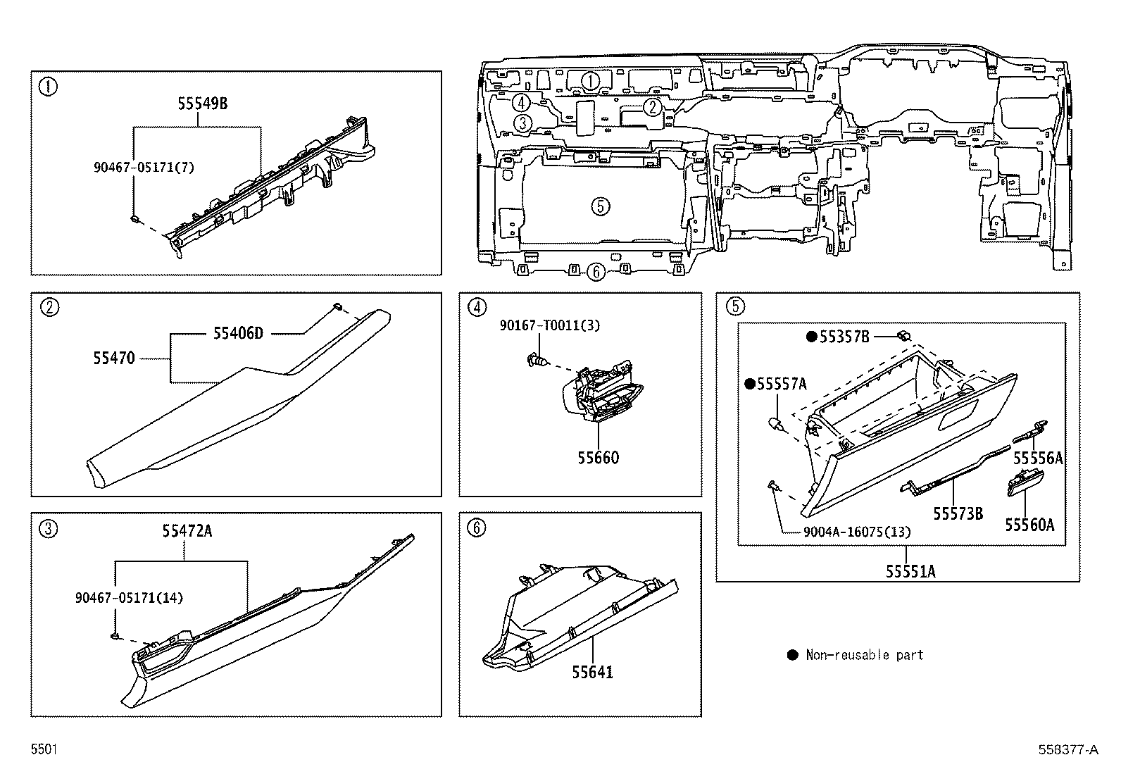 55433-BZ080-C0 PANEL, INSTRUMENT PANEL FINISH, LOWER NO.2 product image