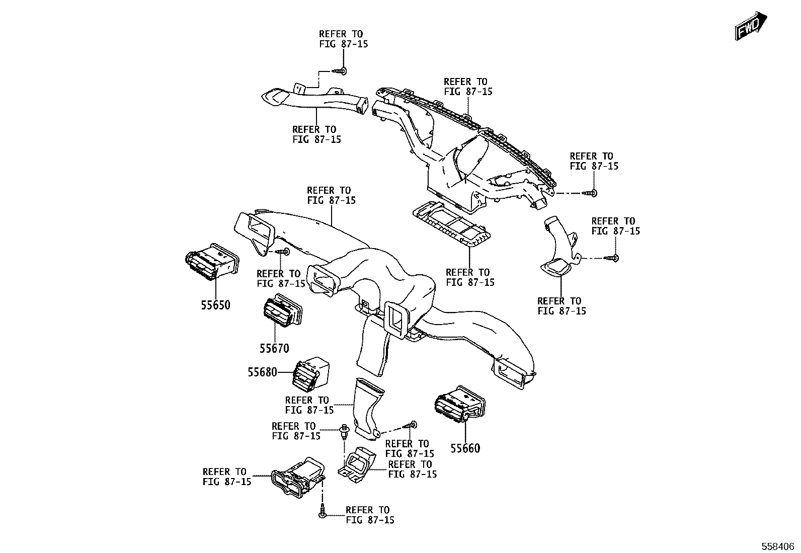 55405-WC008 PANEL SUB-ASSY, INSTRUMENT CLUSTER FINISH, CENTER product image