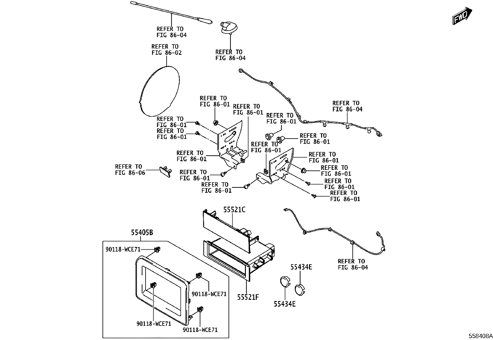 55405-WC008 PANEL SUB-ASSY, INSTRUMENT CLUSTER FINISH, CENTER product image