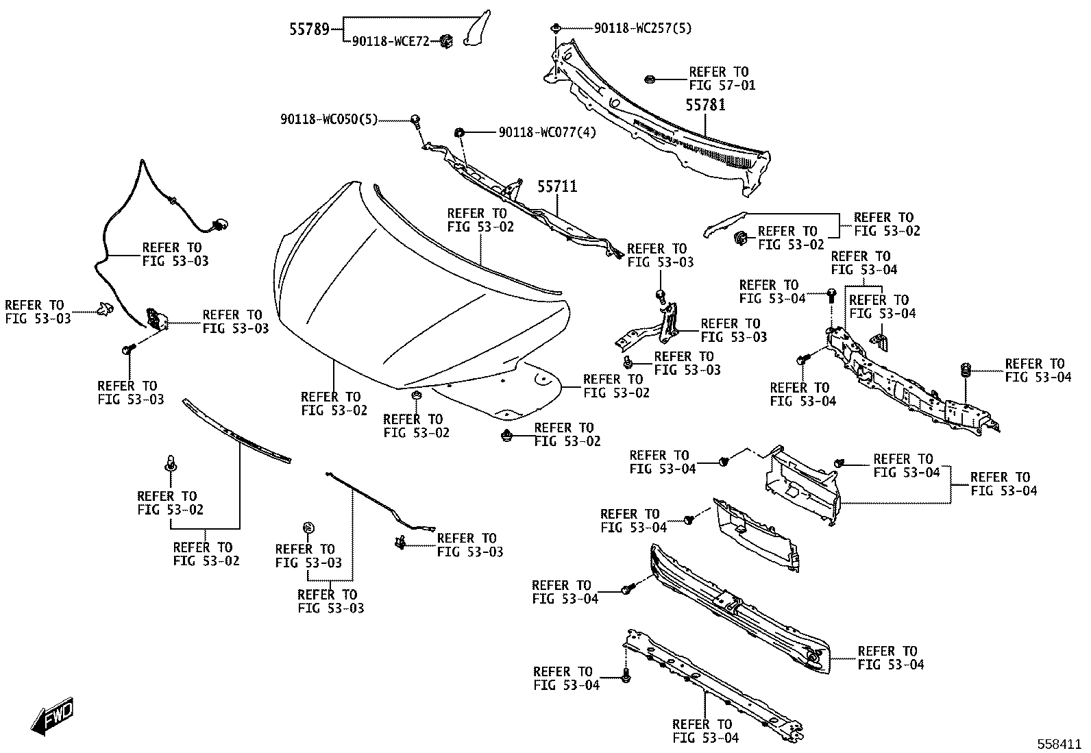 55708-WC006 LOUVER, COWL VENTILATOR product image