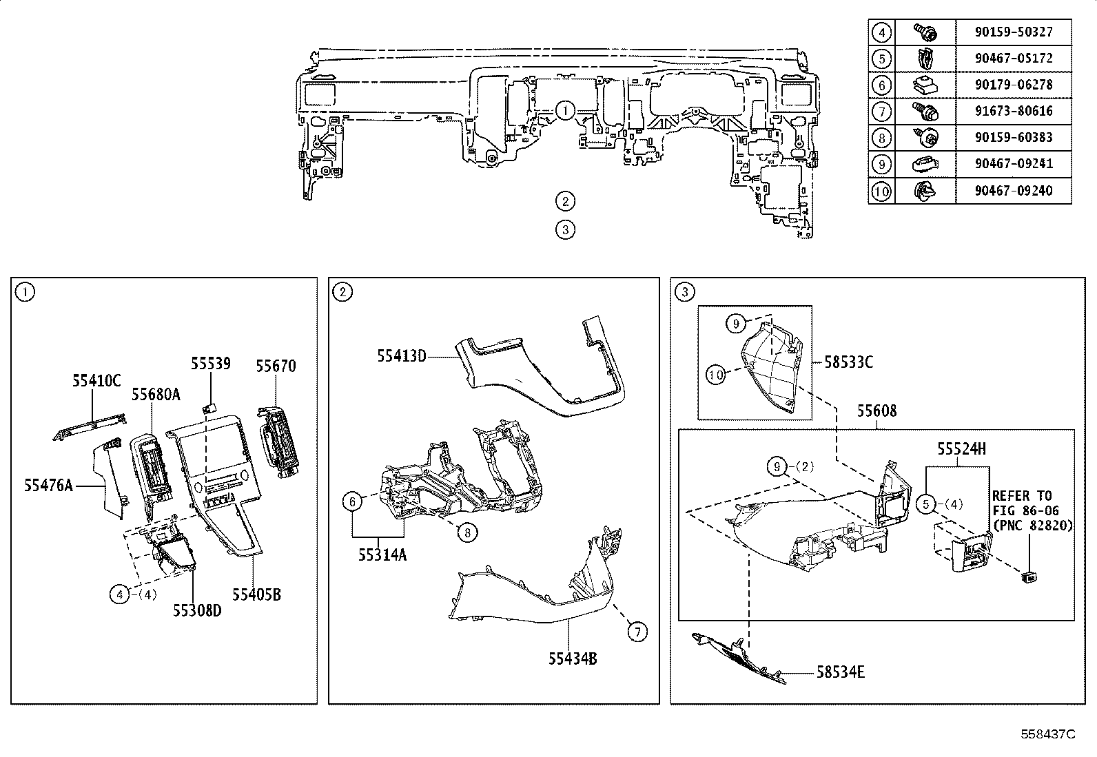 55620-26120 HOLDER ASSY, INSTRUMENT PANEL CUP product image