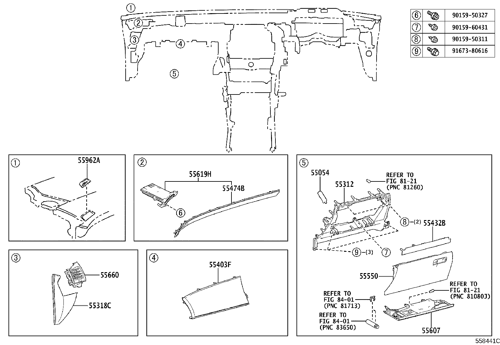 55432-V2010 PANEL, INSTRUMENT PANEL FINISH, LOWER product image