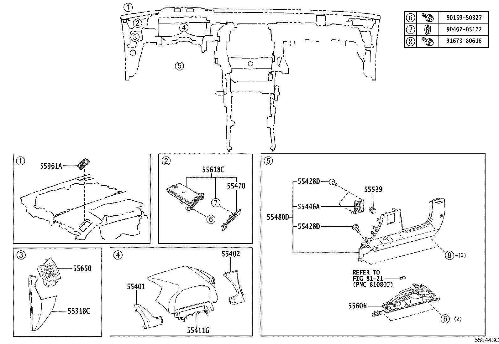 55352-V2030 BRACE, INSTRUMENT PANEL TO FLOOR, NO.2 product image