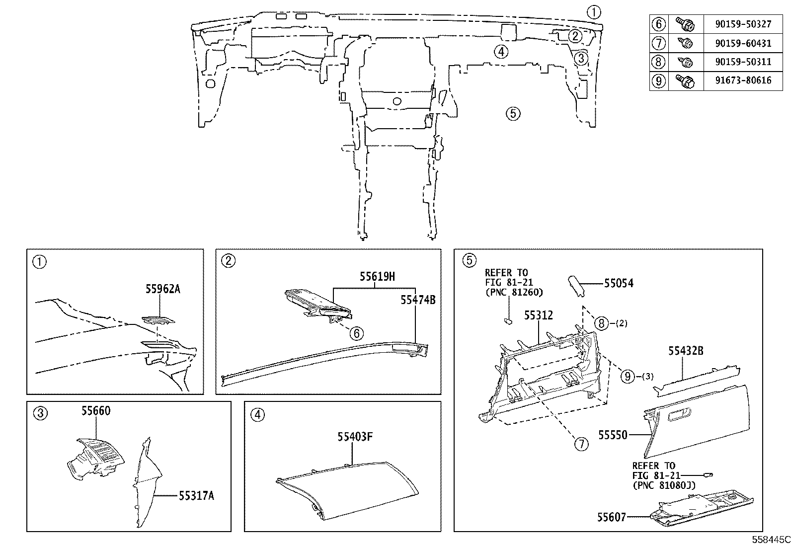 55352-V2030 BRACE, INSTRUMENT PANEL TO FLOOR, NO.2 product image