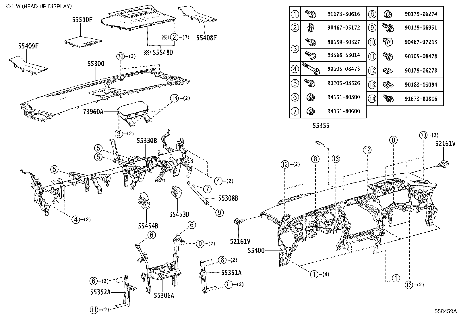 55352-V2030 BRACE, INSTRUMENT PANEL TO FLOOR, NO.2 product image