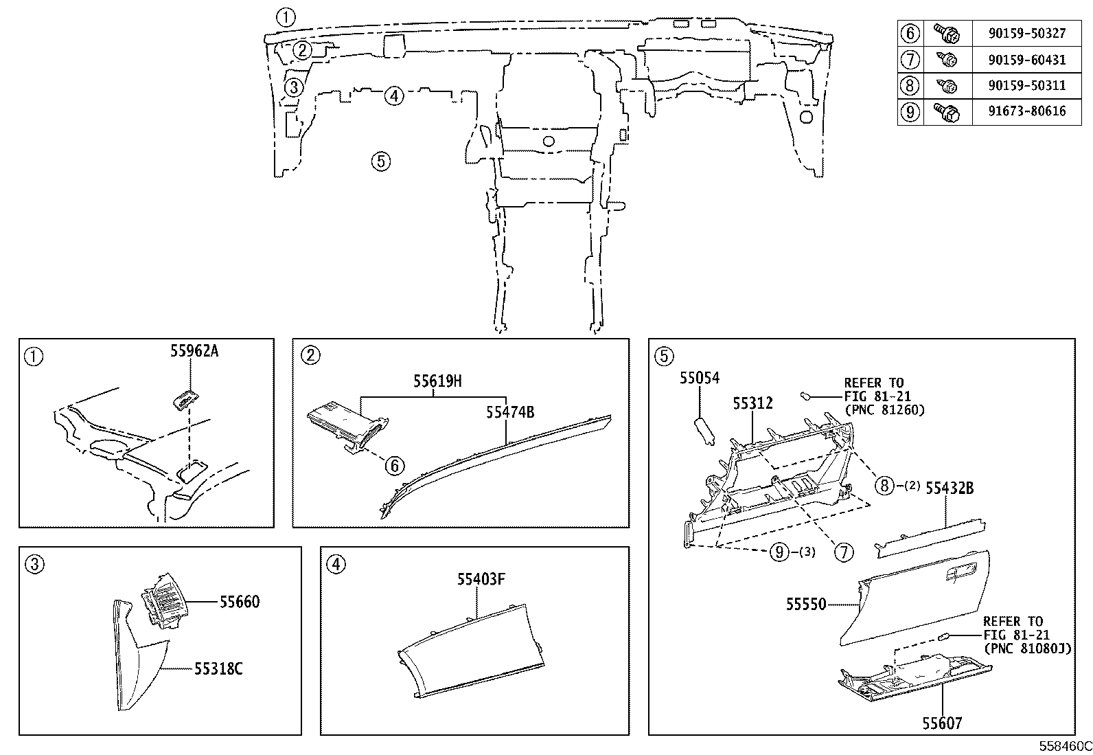 55352-V2030 BRACE, INSTRUMENT PANEL TO FLOOR, NO.2 product image