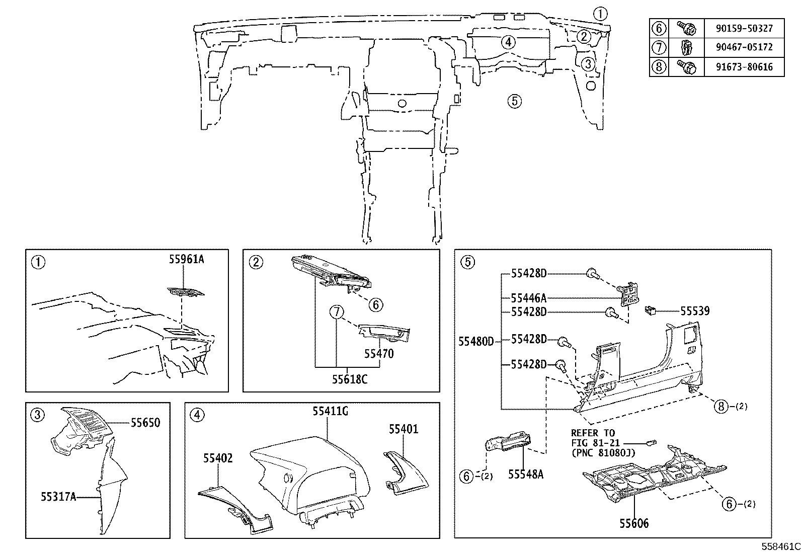 55352-V2030 BRACE, INSTRUMENT PANEL TO FLOOR, NO.2 product image