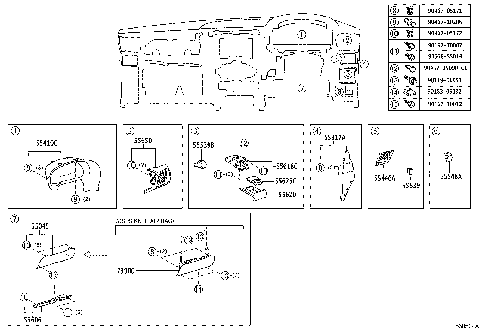 Toyota 55524-02020-C1 COVER, SWITCH BACE HOLE