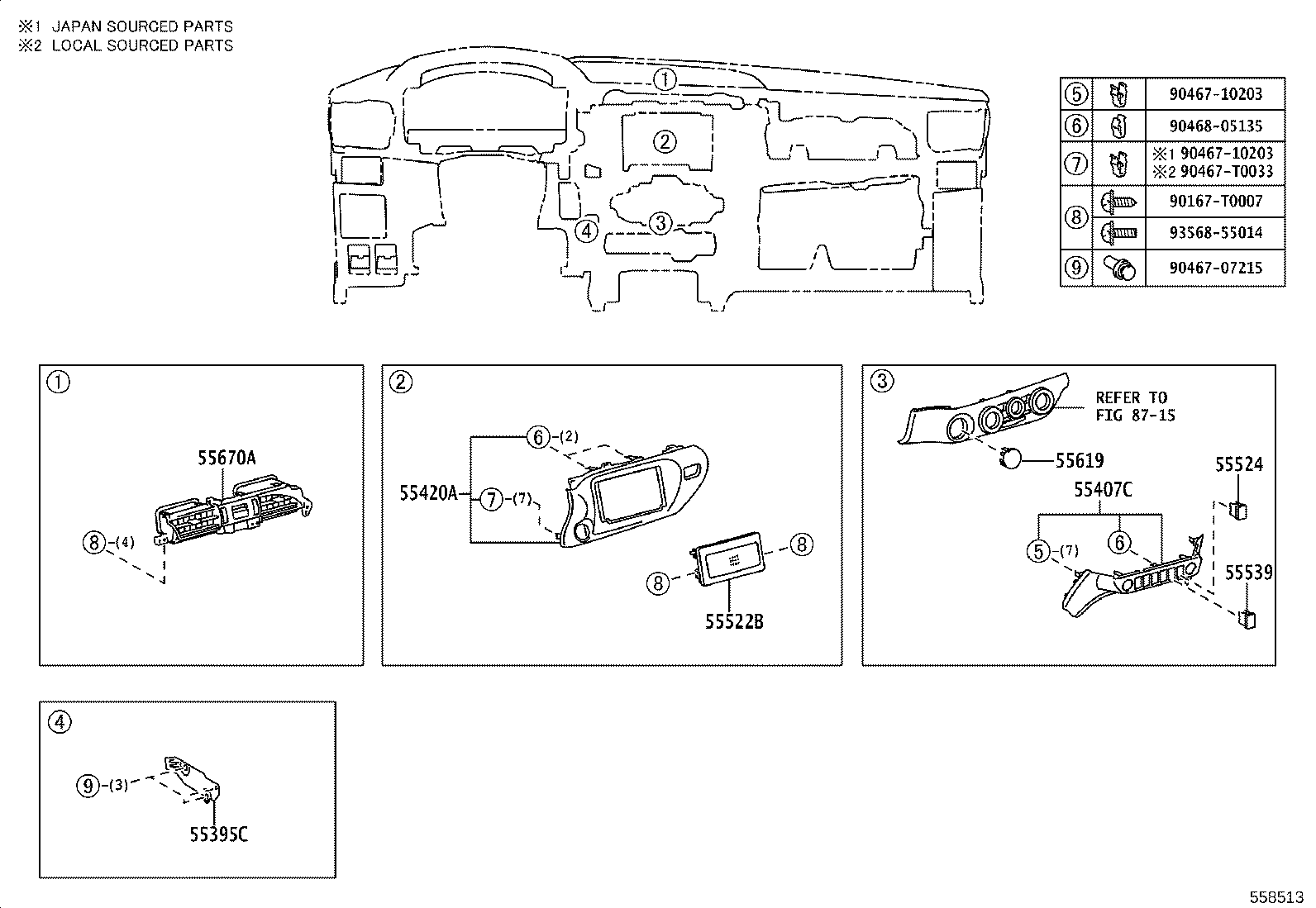 55041-KK270 DOOR SUB-ASSY, INSTRUMENT PANEL BOX, NO.1 product image