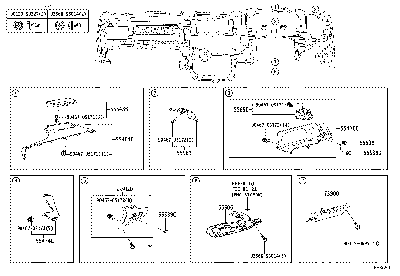 55476-30410-D0 GARNISH, INSTRUMENT CLUSTER FINISH PANEL, NO.3 product image