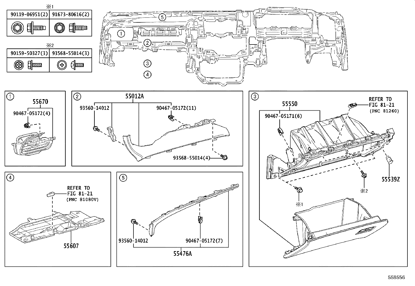 55476-30410-D0 GARNISH, INSTRUMENT CLUSTER FINISH PANEL, NO.3 product image
