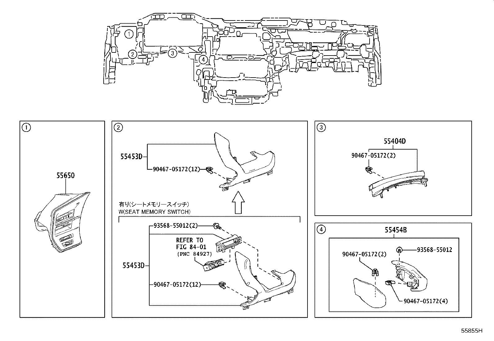 55404-0E050 PANEL SUB-ASSY, INSTRUMENT CLUSTER FINISH product image
