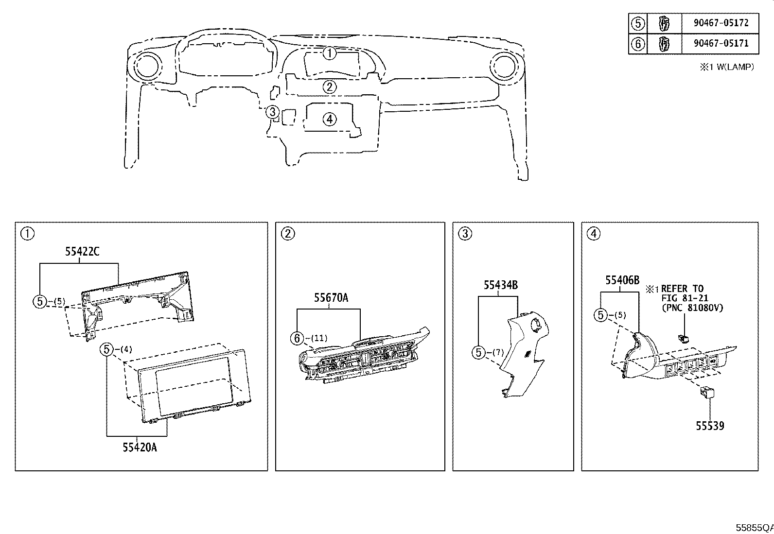 55355-F4050 CUSHION, INSTRUMENT PANEL, NO.1 product image