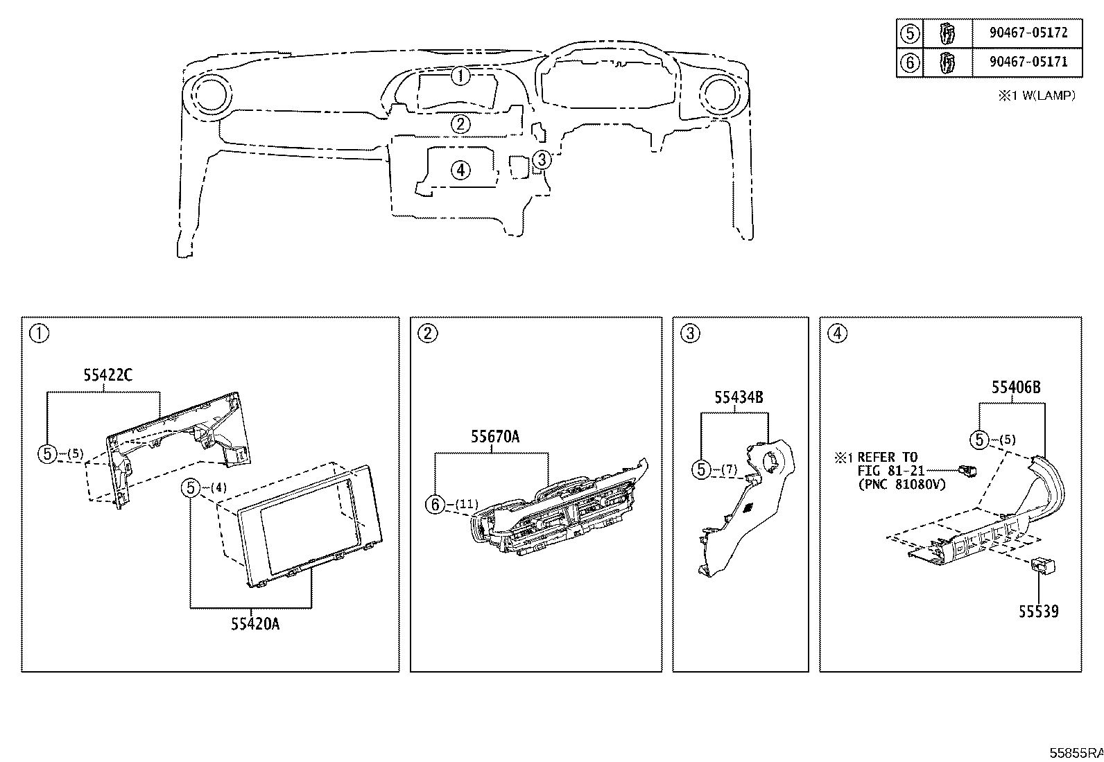 55355-F4050 CUSHION, INSTRUMENT PANEL, NO.1 product image