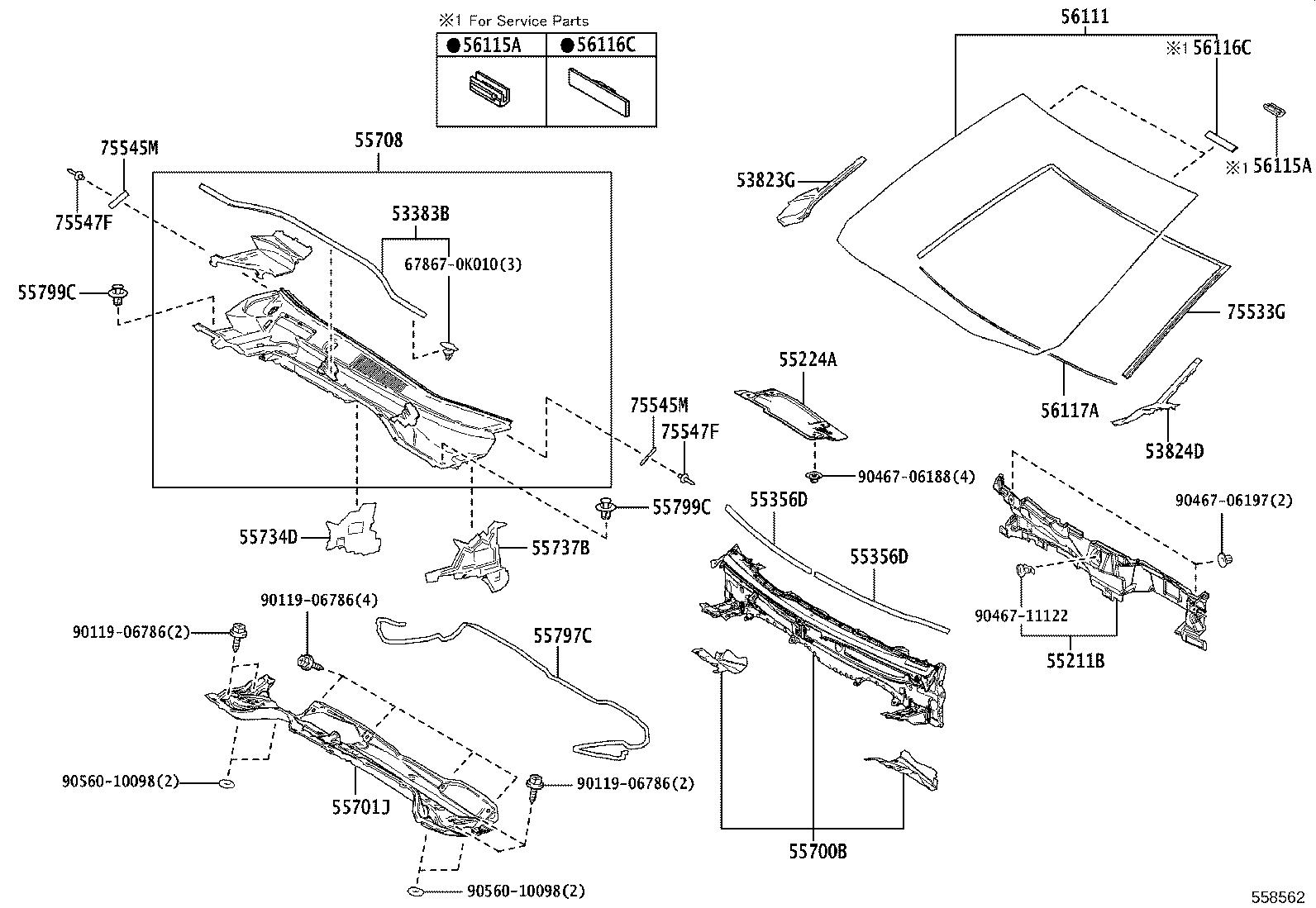 53823-0A010 PROTECTOR, FRONT SIDE PANEL, NO.2 RH product image
