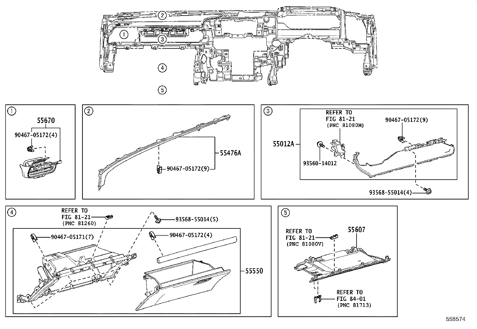 55307-30370 BRACE SUB-ASSY, INSTRUMENT PANEL, NO.2 product image