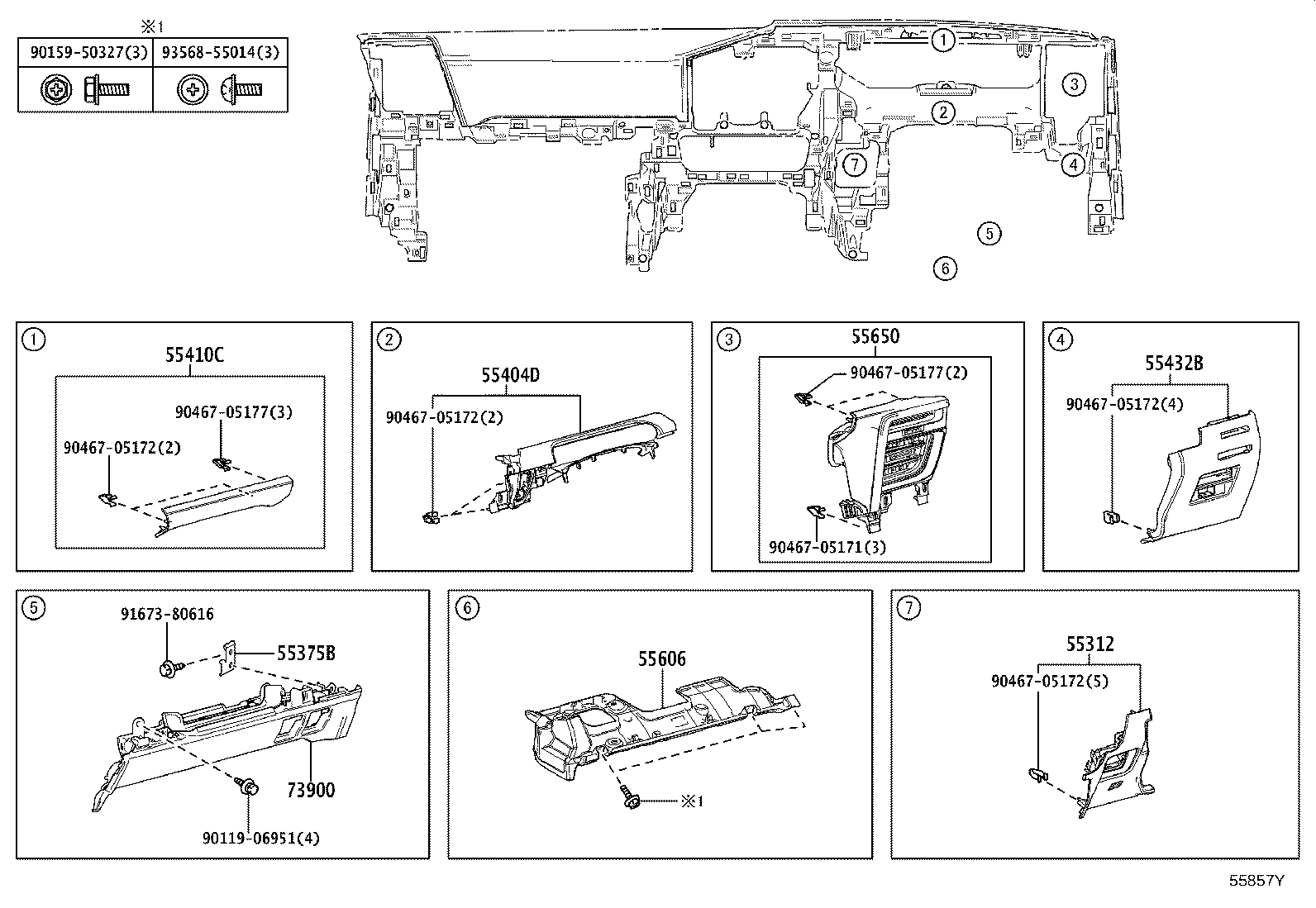 55330-60680 REINFORCEMENT ASSY, INSTRUMENT PANEL product image