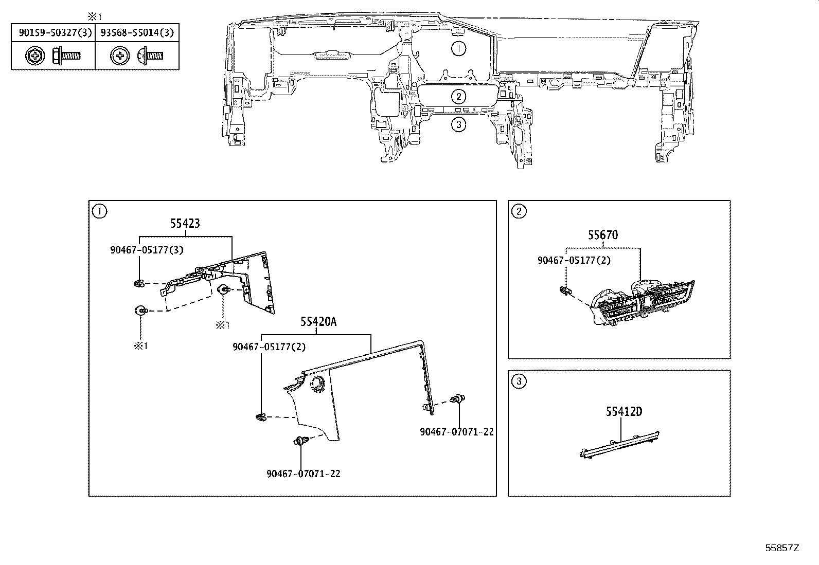 55330-60680 REINFORCEMENT ASSY, INSTRUMENT PANEL product image