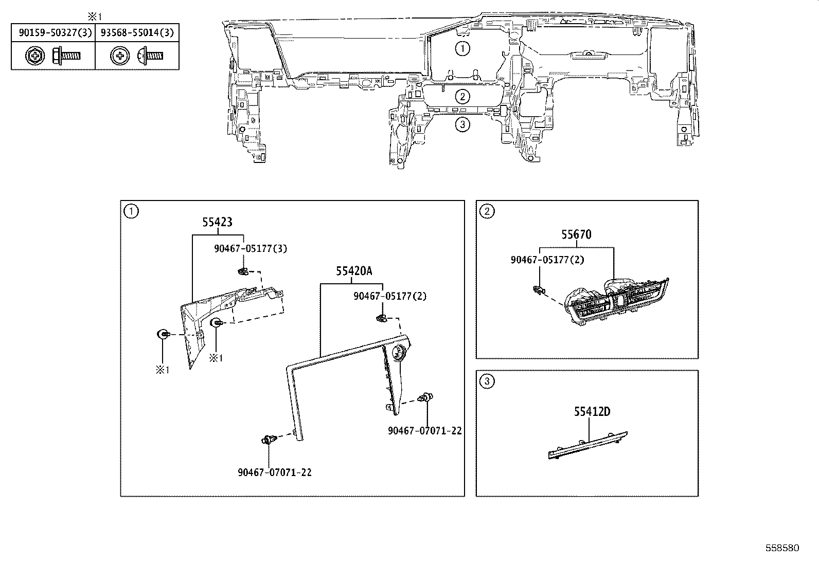 55330-60680 REINFORCEMENT ASSY, INSTRUMENT PANEL product image
