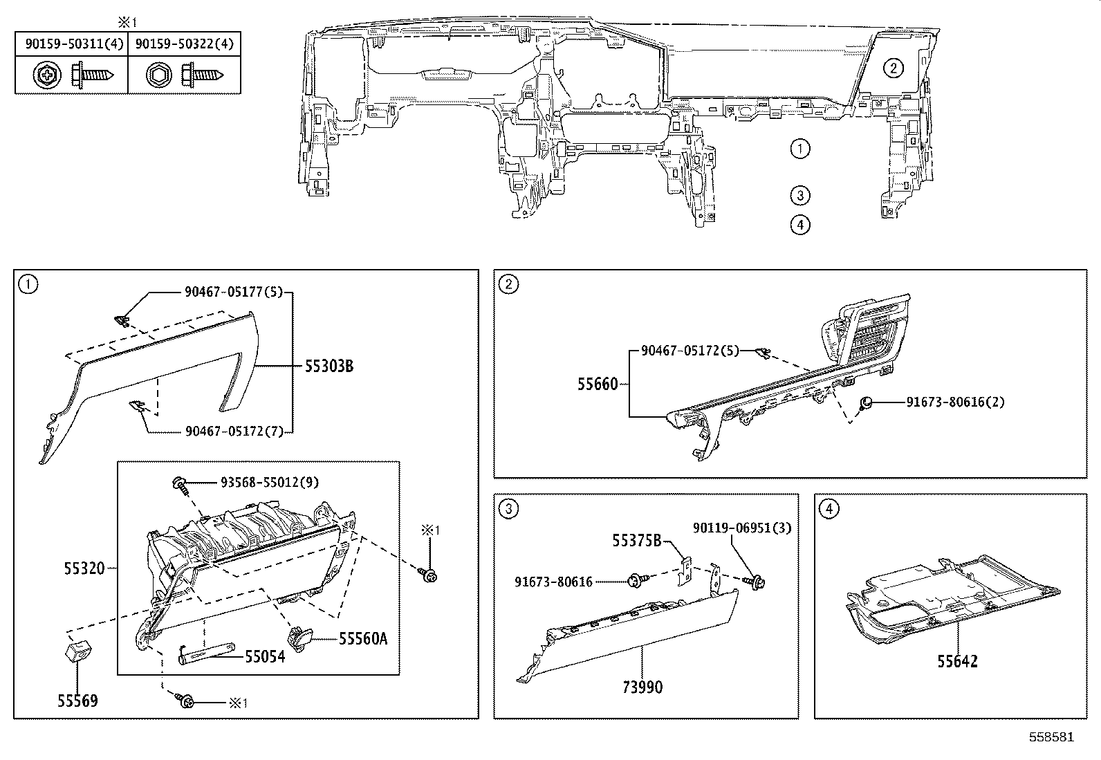 55330-60680 REINFORCEMENT ASSY, INSTRUMENT PANEL product image